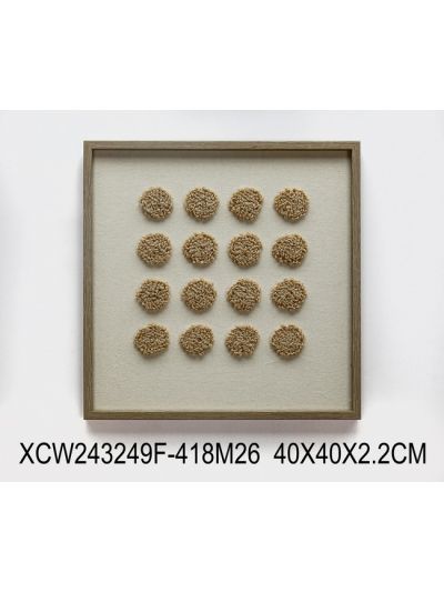 Vanilla A Framed Canvas with 3D Objects 60X60X3CM (XCC242172F)