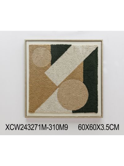 Bliss A Framed Canvas with 3D Objects 80X80X3CM (XCC242306F)