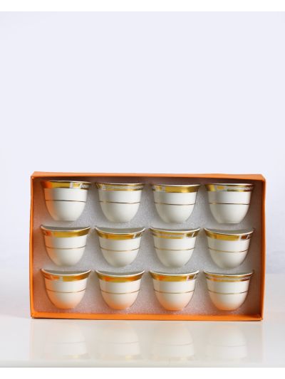 SET OF ARABIC COFFEE CUPS 1*12 (CR-23125A) GOLD