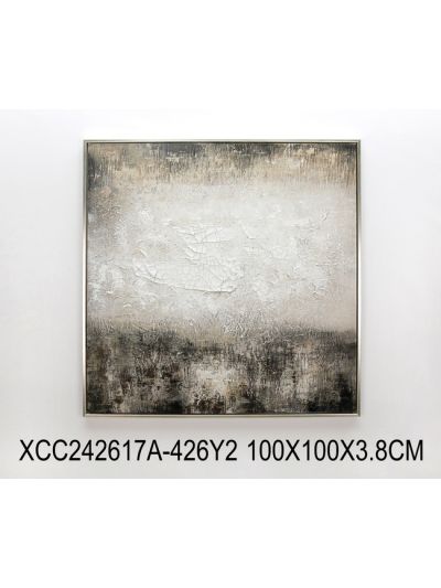 Dino B Framed Canvas with 3D Objects 30X30X2CM (XCW243253F)