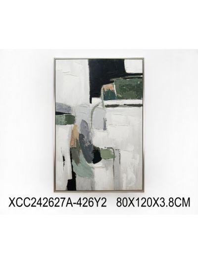 Ibiza B Framed Canvas with 3D Objects 50X70X3CM (XCW243255G)