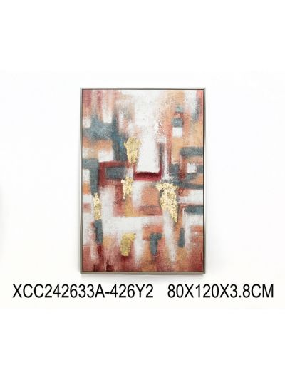 Coco B Framed Canvas with 3D Objects 60X60X3.5CM (XCW243271M)