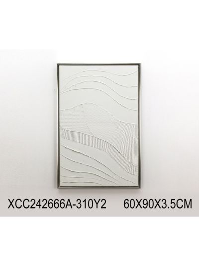Linen B Framed Canvas with 3D Objects 45X60X2.2CM (XCC241829T)