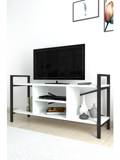 METAL TV STAND-WHITE