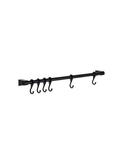Kitchen Hanger with 6 Hooks, Black 53 cm  (VP-921 )