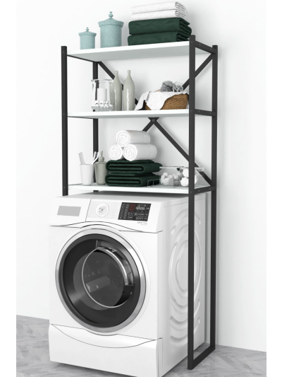 METAL BATHROOM ORGANIZER-WHITE