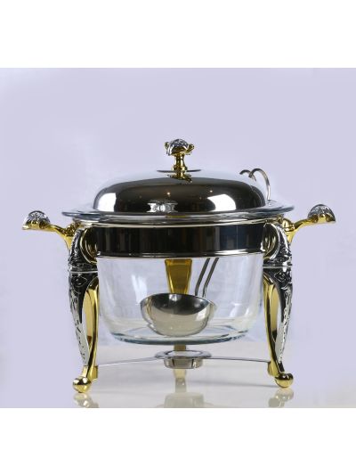 MALAIKA GOLD ROUND SOUP WARMER WITH LADLE 4 QTS (H2513059)