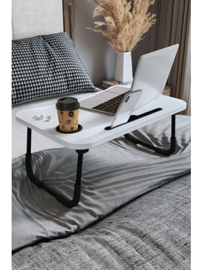 DECORATIVE LAPTOP TABLE-WHITE