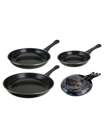 FRYING PAN SET 3 CARBON STEEL