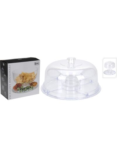 SERVING TRAY WITH DOME 6 FUNCT