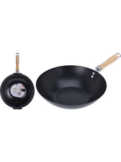 WOK DIA 30CM NON STICK BLACK