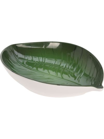 PLATTER MELAMINE LEAF 23X15CM