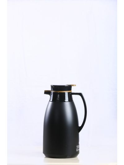 Oil coated S/S Body glass liner black + wood 1Ltr (REY-SBW)