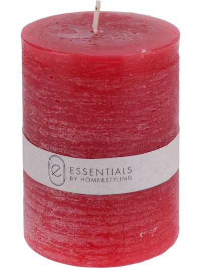 CANDLE PILLAR 6X8CM RED