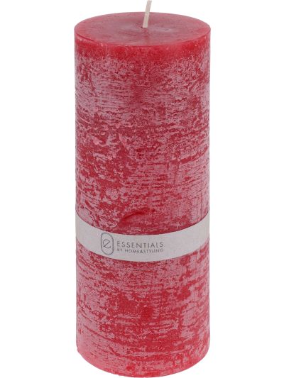 CANDLE PILLAR 7X17CM RED