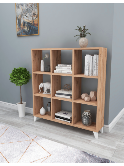 SQUARE/CUBE BOOKSHELF-PINE