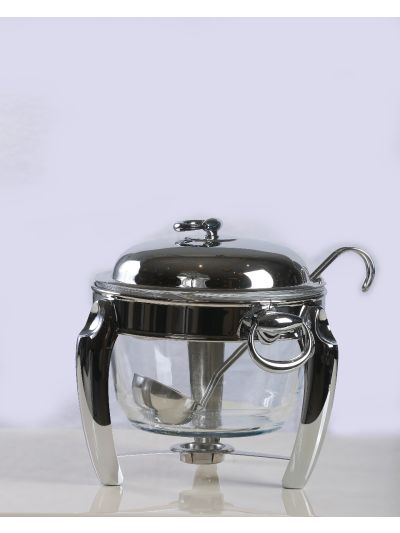 LUX SS ROUND SOUP WARMER WITH LADLE 4 QTS (H2512998)
