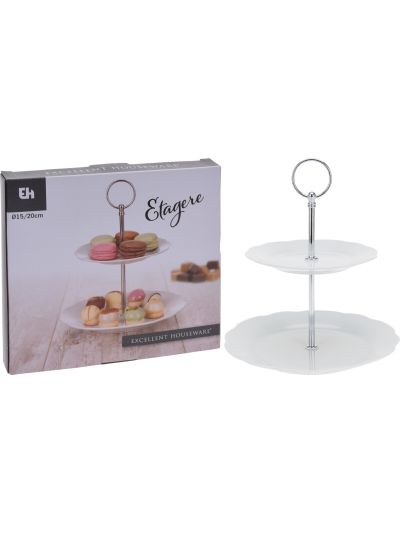 FOOD STAND WAVE EDGE PORCELAIN