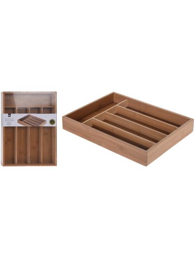 CUTLERY TRAY BAMBOO 35X26X5CM