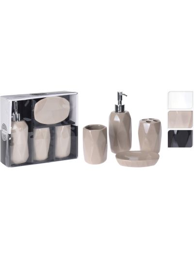 BATHROOM SET DOLOMITE 3ASS CLR