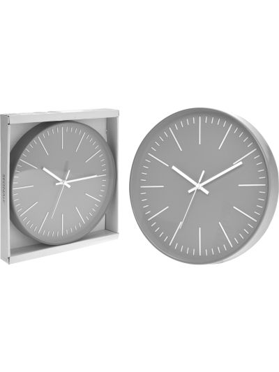 WALL CLOCK PP 30CM GREY