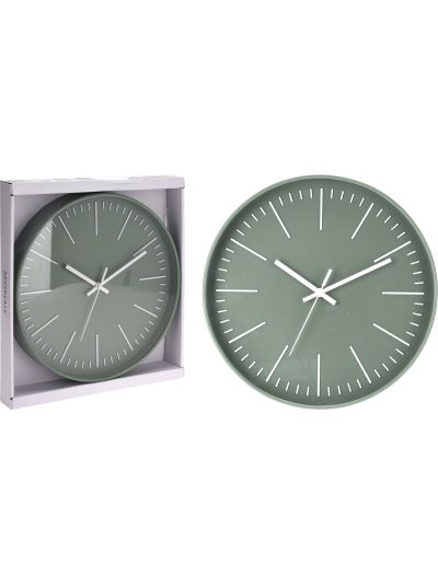 WALL CLOCK PP 30CM GREEN