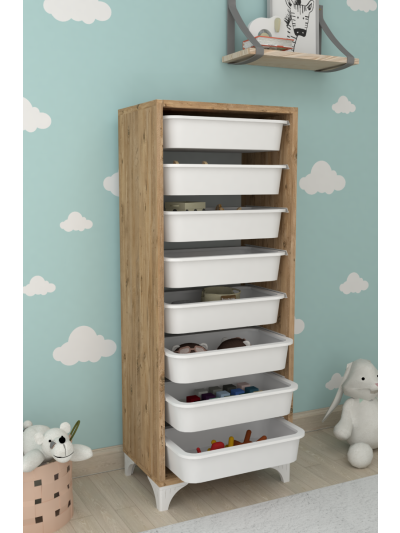 8 BASKETS MULTIFUNCTIONAL CABINET-PINE