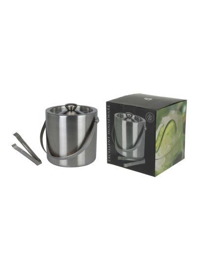 ICE BUCKET WITH TONGS DIA 15CM