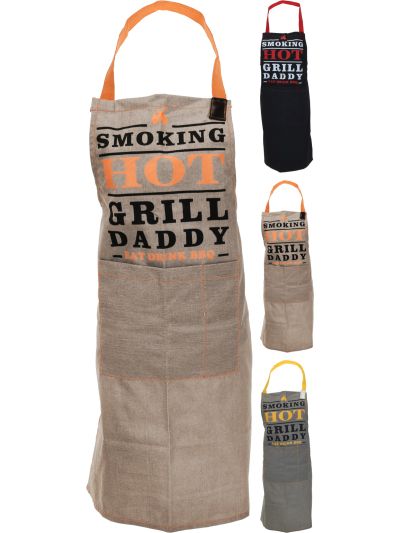 APRON COTTON WITH LEATHER 3ASS