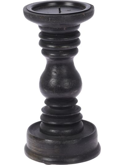 CANDLEHOLDER 20CM BLACK