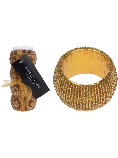 NAPKIN RINGS SET 4PCS GOLD
