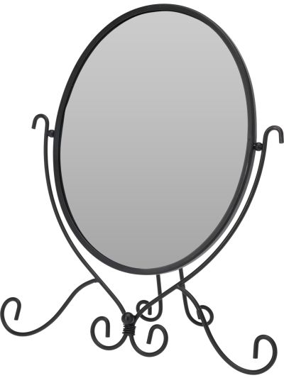 MIRROR 28X32CM ROMANTIC BLACK