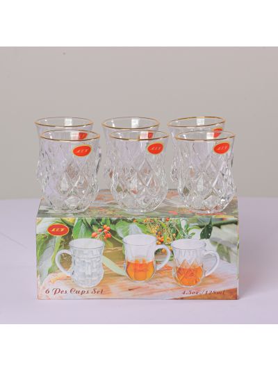 6PCS MUG GOLD C201-G