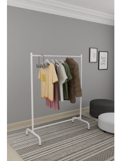 CLOTHES HANGER STAND-WHITE
