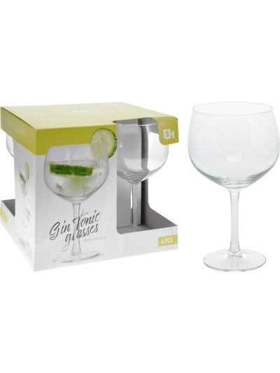GIN TONIC GLASS 650ML SET 4PCS