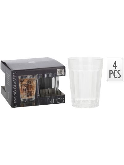 DRINKING GLASS 250ML SET 4PCS