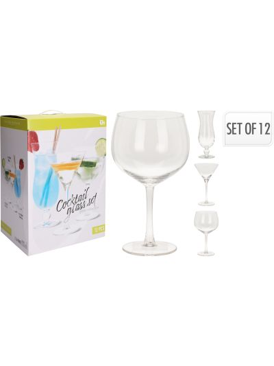 COCKTAIL GLASSES SET OF 12PCS