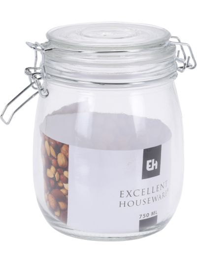 GLASS JAR WITH LID 750ML