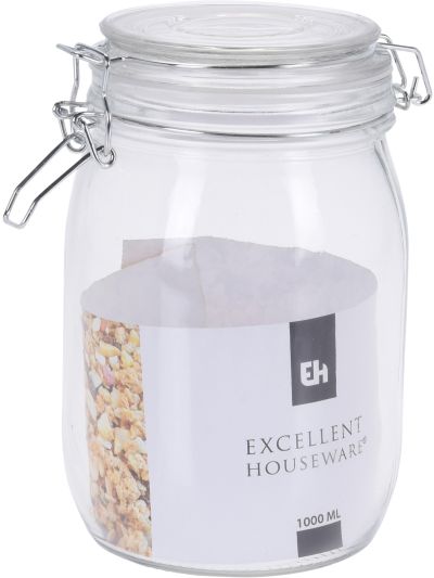 GLASS JAR WITH LID 1000ML