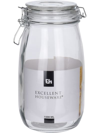 GLASS JAR WITH LID 1500ML