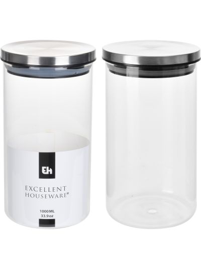 STORAGE JAR GLASS WITH LID