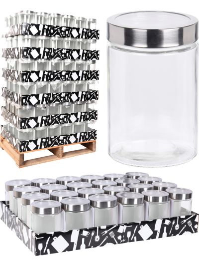 STORAGE JAR GLASS 1200ML