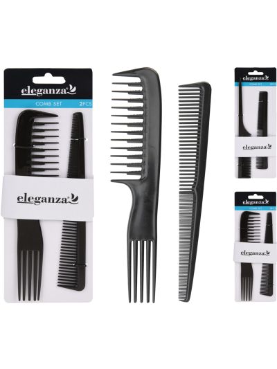 COMB SET PP 2PCS BLACK 2ASS