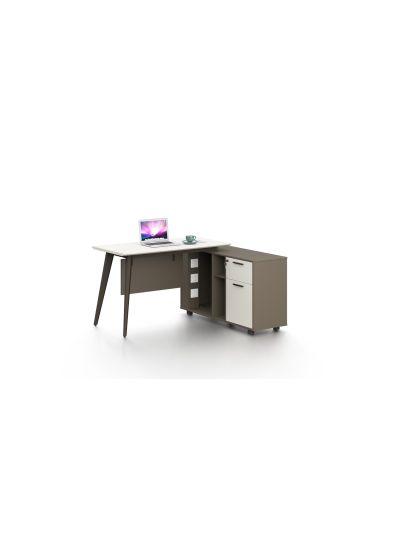Executive Desk White + Gray 1400*1200*750mm (DG01-D0314G)