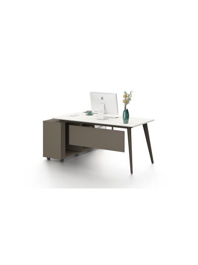 Executive Desk White + Gray 1800*1500*750mm (DG01-D0318G)