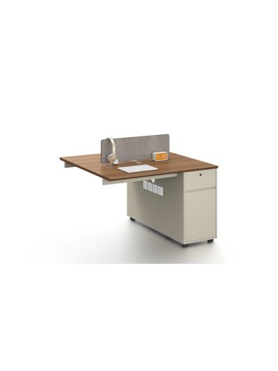2 Seaters Workstations Australian Oak + Ash Gray 1200*1200*750mm (DG01-D0412)