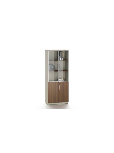 File Cabinet Light Oak + White 800*400*2000mm (DG01-S0408GLQ)