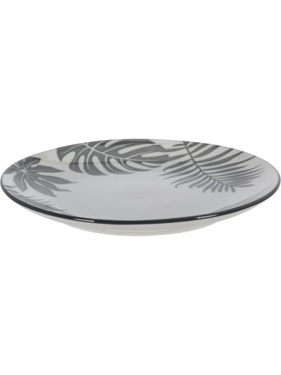 PLATE PORCELAIN DIA 19CM GREY