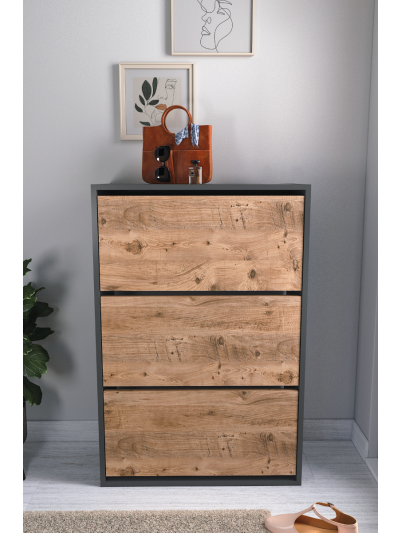 DECORATIVE SHOERACK-ANTHRACITE/PINE