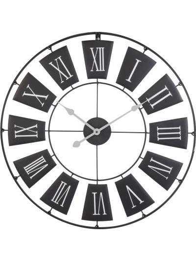 WALL CLOCK METAL 70CM BLACK